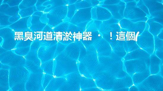 黑臭河道清淤神器！這個(gè)設(shè)備能否化解污水之困？